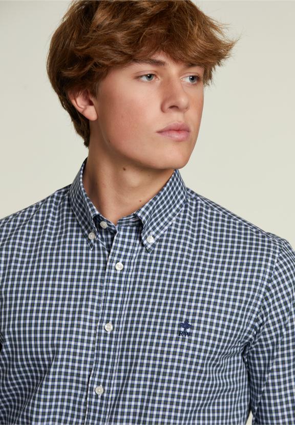 Chemise à Carreaux Sur Mesure Multicolore - W