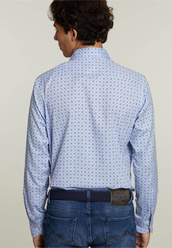 Chemise Fantaisie Sur Mesure Bleu - B-000 - W