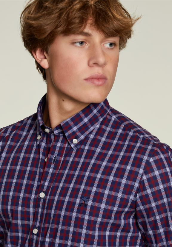 Chemise Ajustée à Carreaux Multicolore - W