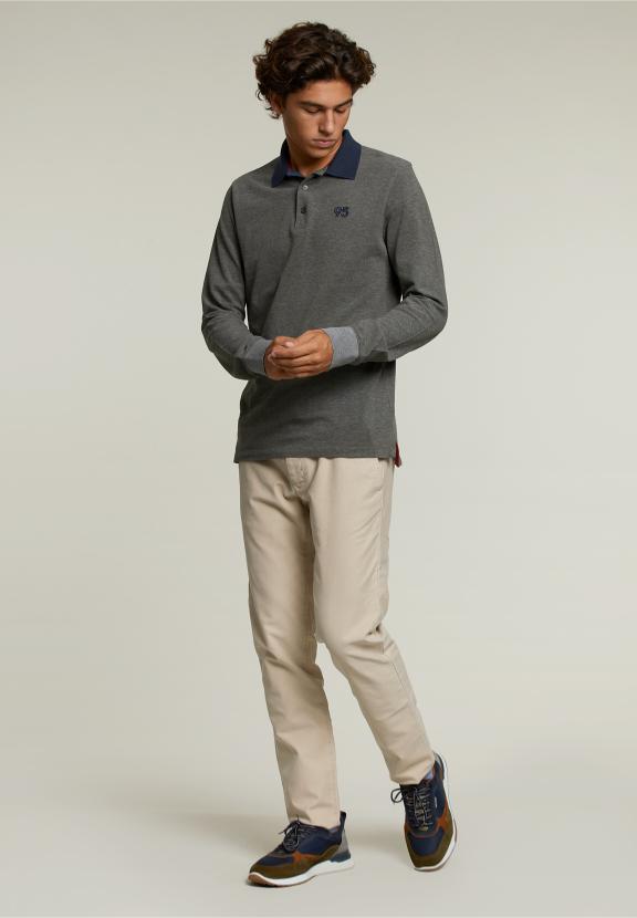 Custom Fit Cotton Polo Woodstock Mix - Kaki