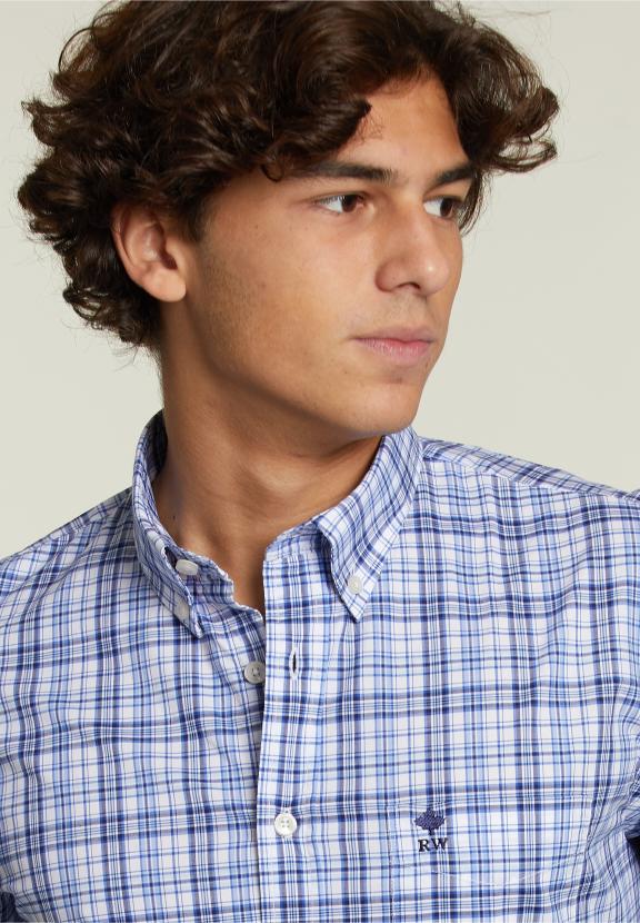 Custom Fit Checked Shirt With Pocket Multi - Multi