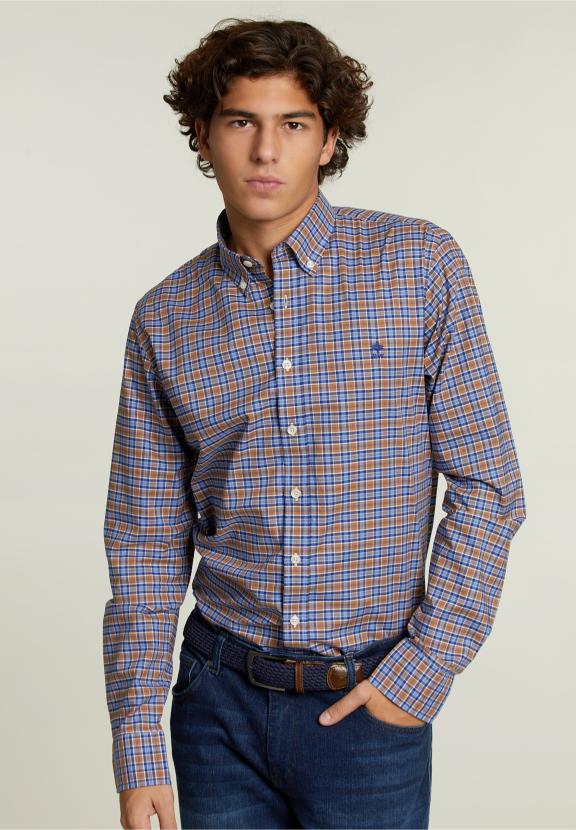 Custom Fit Checked Shirt Multi - Multi