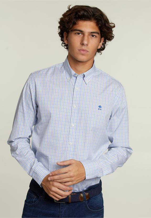 Custom Fit Checked Shirt Multi - Vert