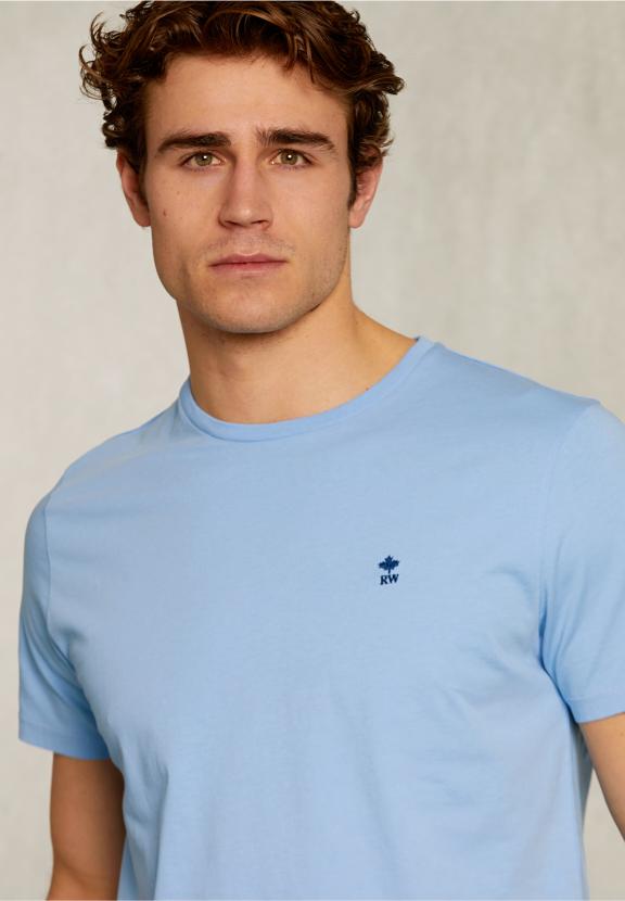 Custom Fit Pima Cotton T-Shirt Bay Blue - Bleu