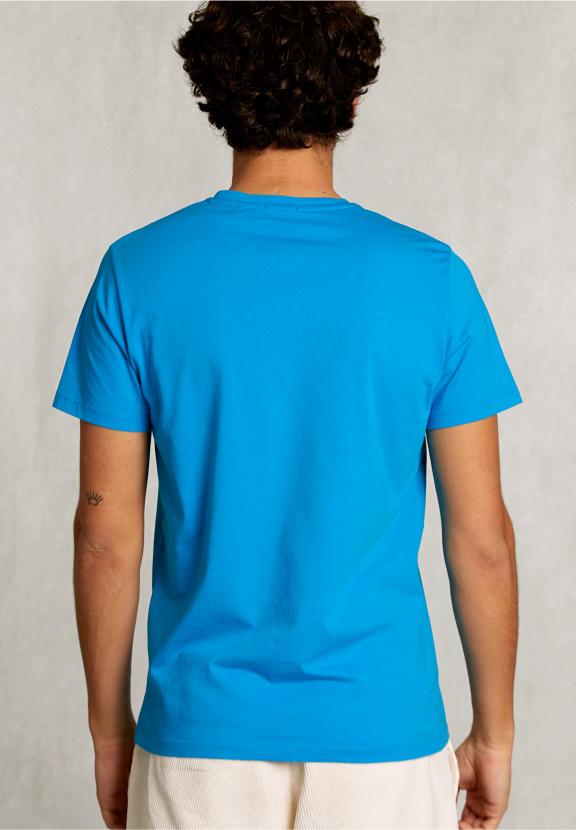 Custom Fit Pima Cotton T-Shirt Curacoa - Bleu