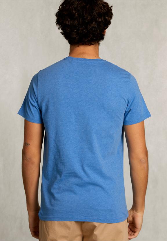 Custom Fit Pima Cotton T-Shirt Ocean Mix - Bleu