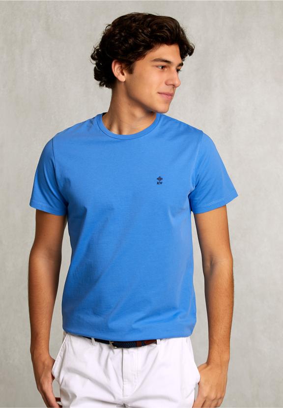 Custom Fit Pima Cotton T-Shirt Ocean - Bleu