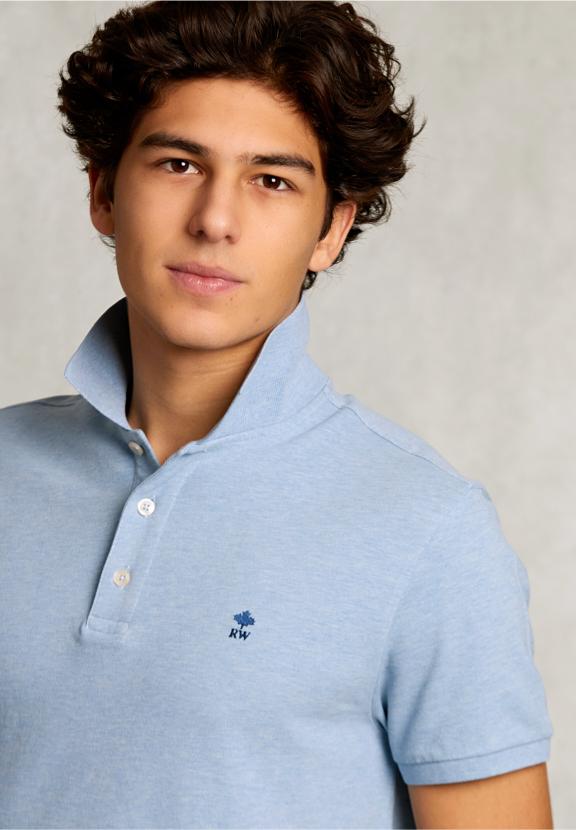 Custom Fit Pima Cotton Polo Dk Victoria Mix - Bleu