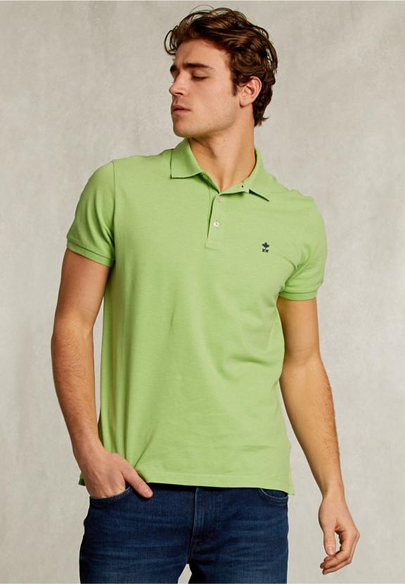 Custom Fit Pima Cotton Polo Lime Mix - Vert