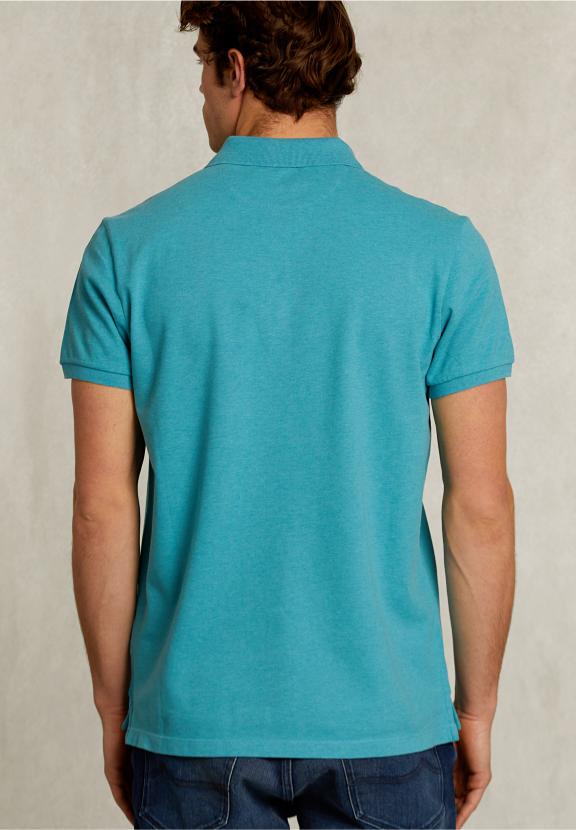 Custom Fit Pima Cotton Polo Mistral Mix - Bleu