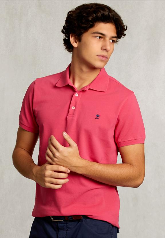 Custom Fit Pima Cotton Polo Popstar - Rose