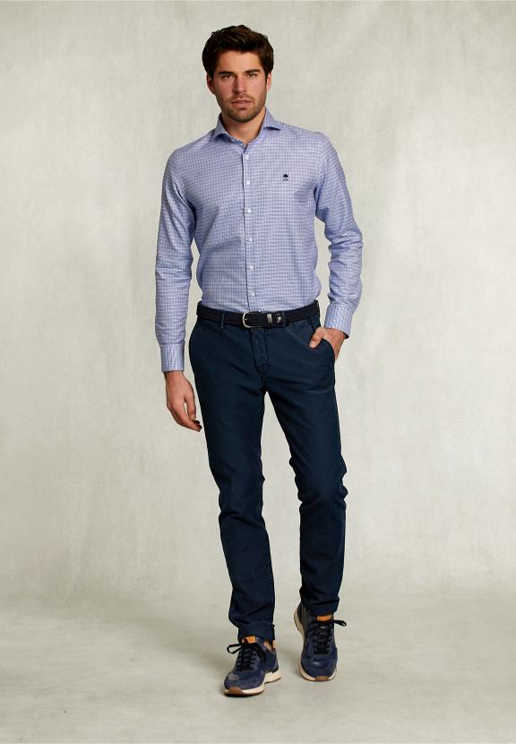 Slim Fit Fantasy Shirt Blue/White - Bleu