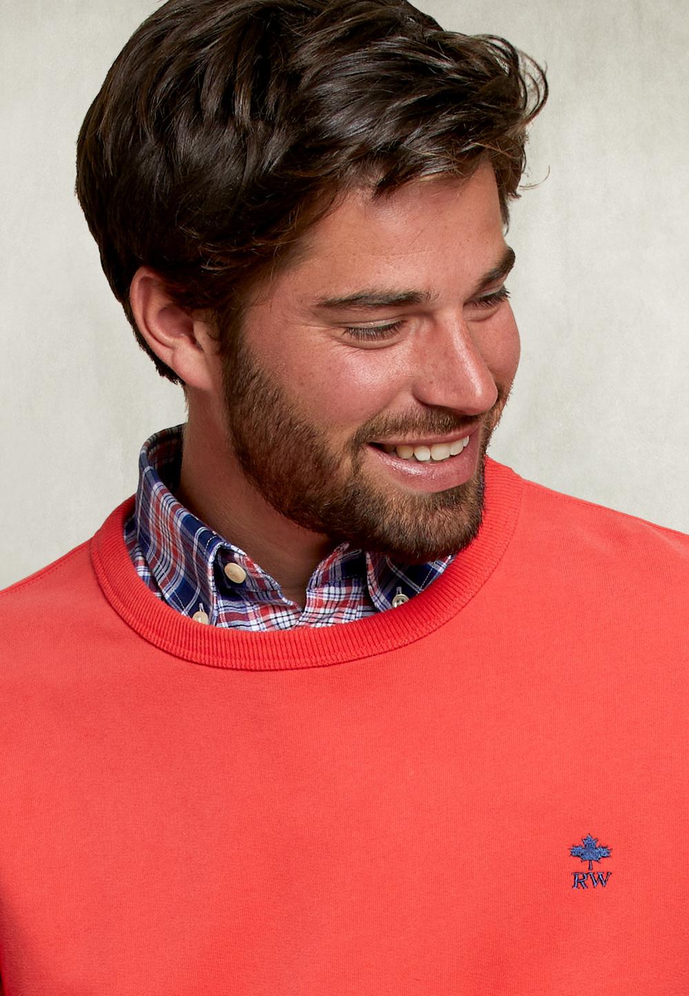 Basic Crew Neck Sweater Coral - Rouge