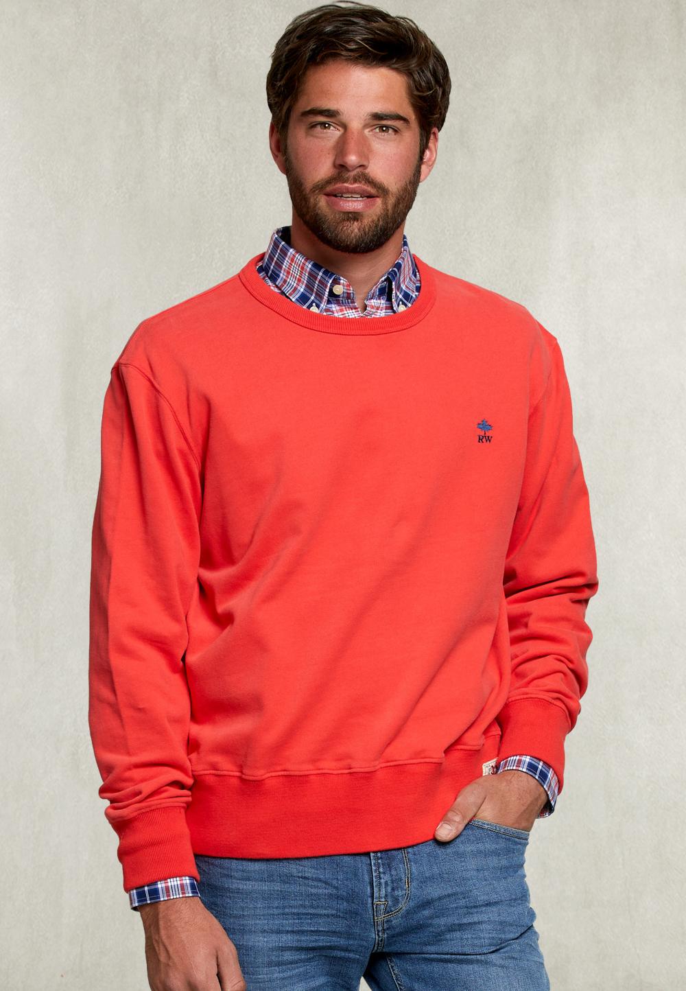 Basic Crew Neck Sweater Coral - Rouge