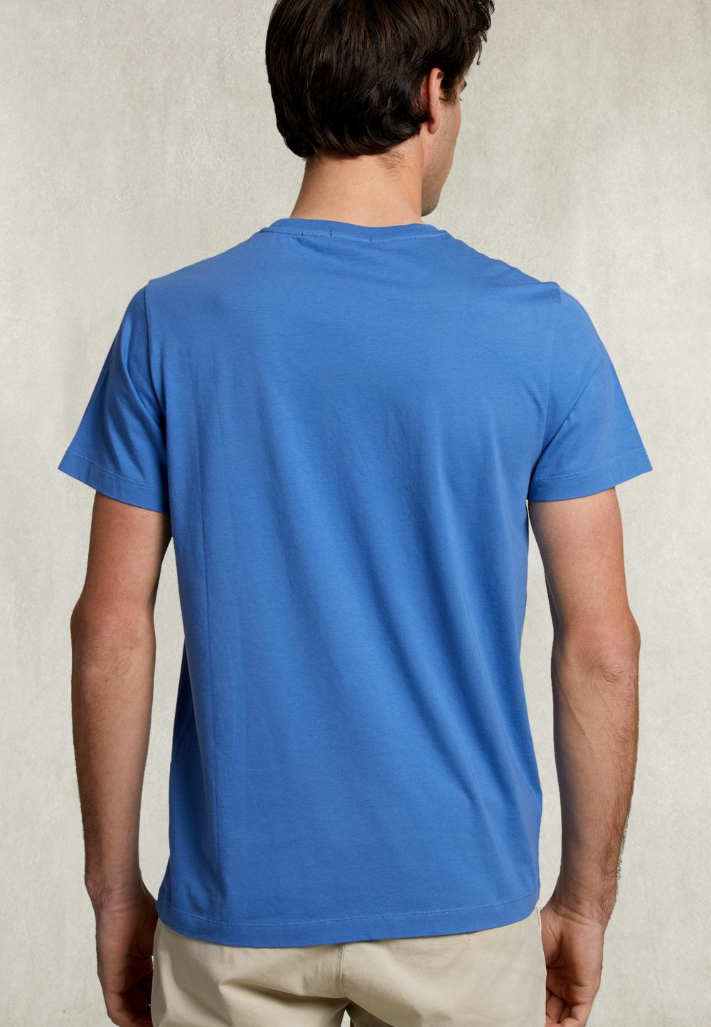 Custom Fit Pima Cotton Crew Neck T-Shirt Blue Bird - Bleu