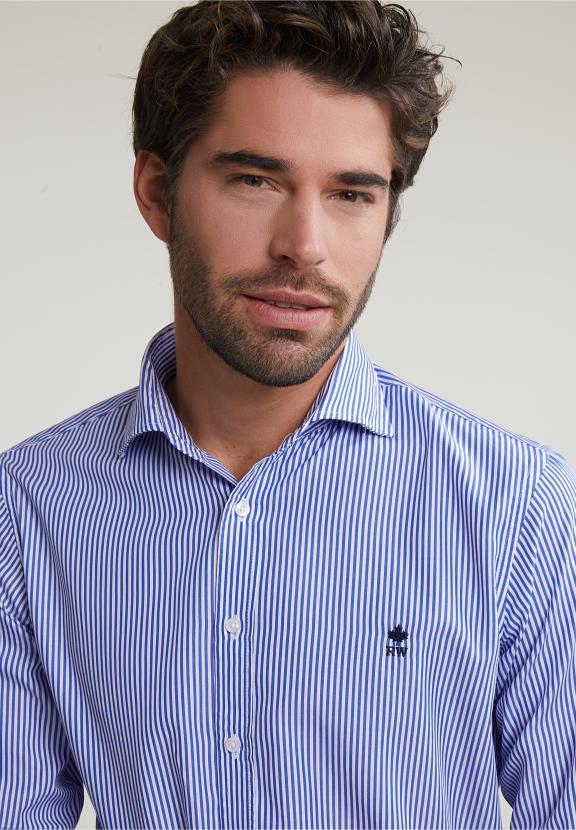 Slim Fit Striped Shirt Blue/White - Multi