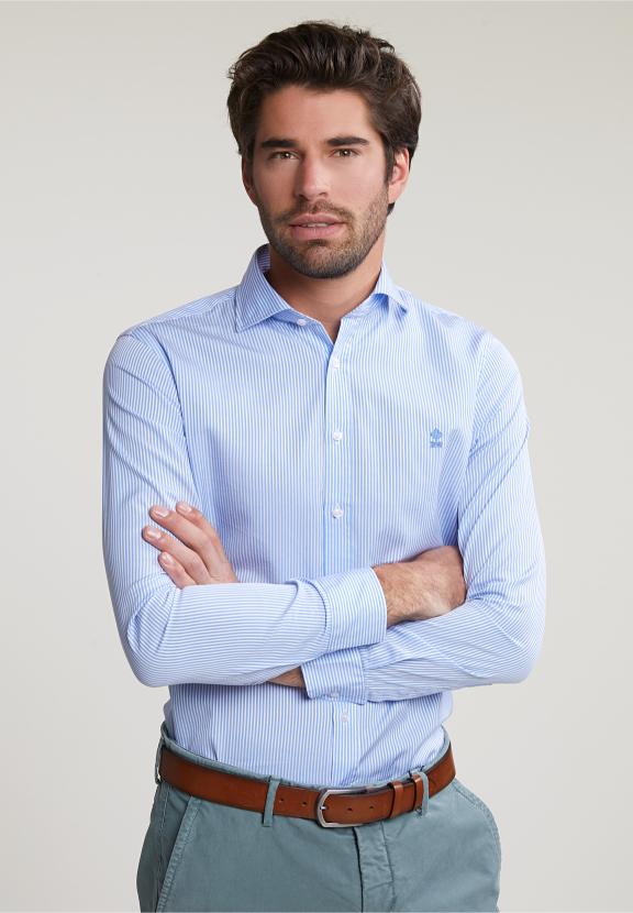 Slim Fit Striped Shirt Blue/White - Multi