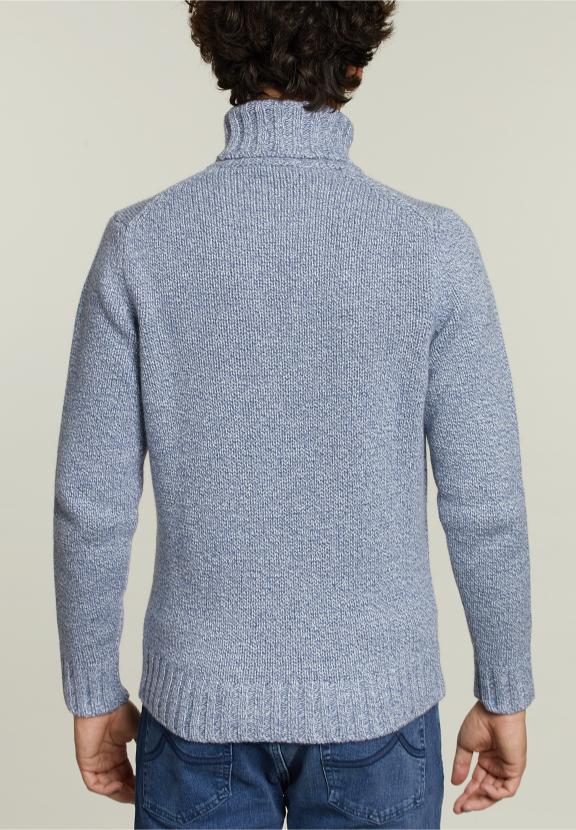 Custom Fit Wool-Cashmere Sweater Jeans Mix - Bleu