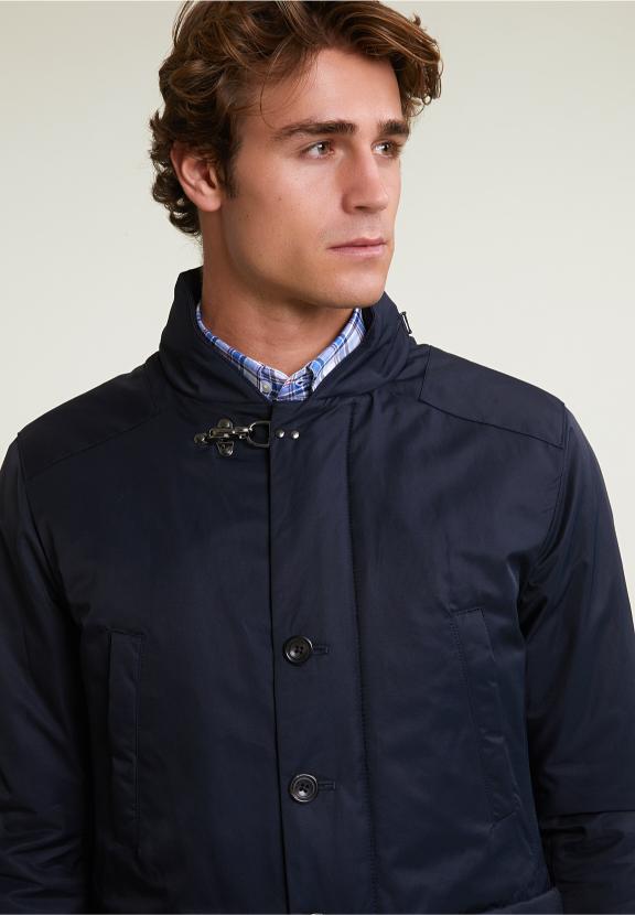 Fancy Jacket Applied Pockets Navy - Bleu