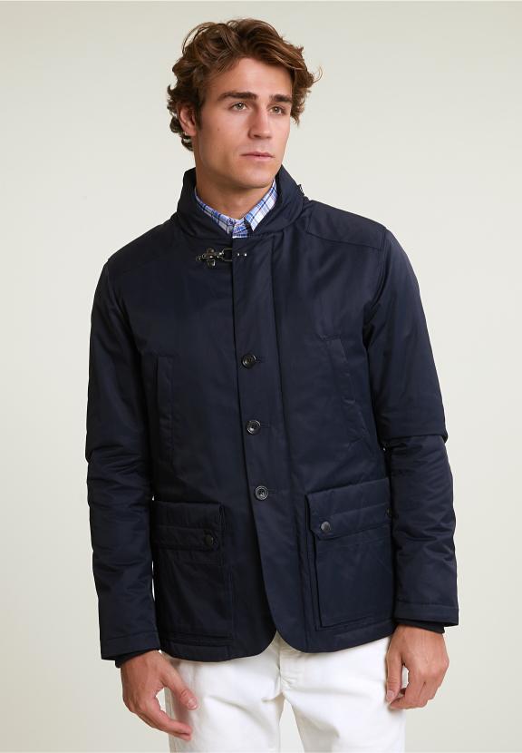 Fancy Jacket Applied Pockets Navy - Bleu