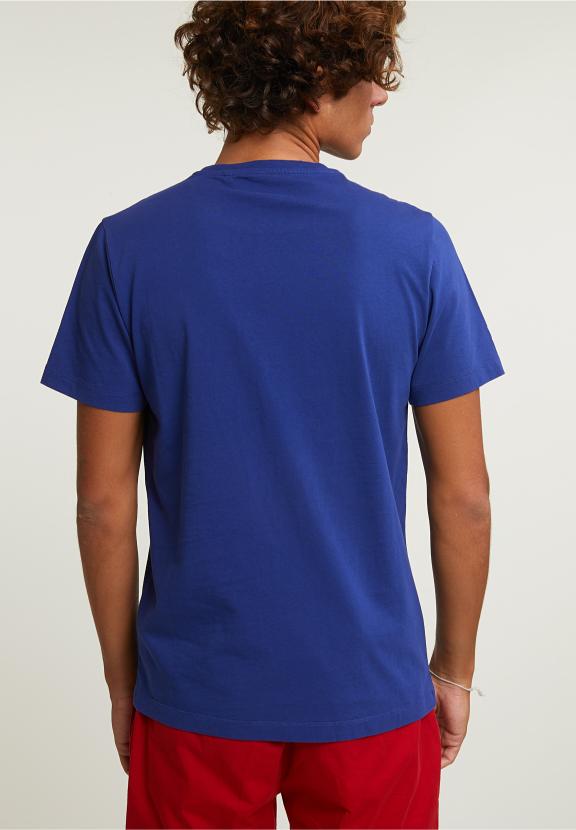 Normal Fit Basic T-Shirt Short Sleeves Royal Blue - Bleu