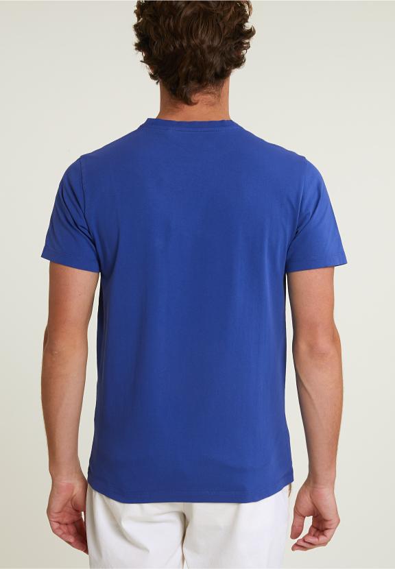 Normal Fit Basic T-Shirt Short Sleeves Yale Blue - Bleu