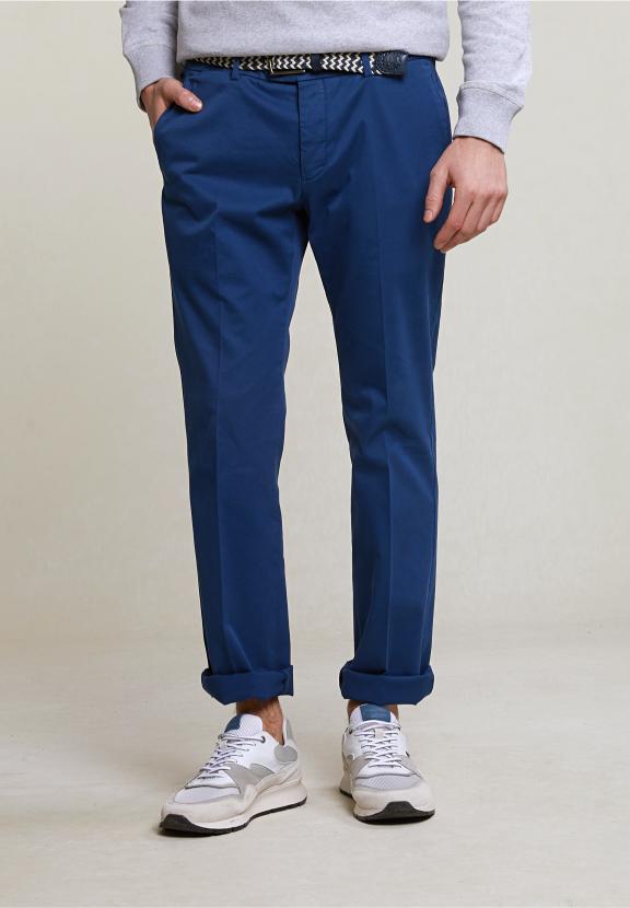 Basic Chino Stretch Space - Bleu