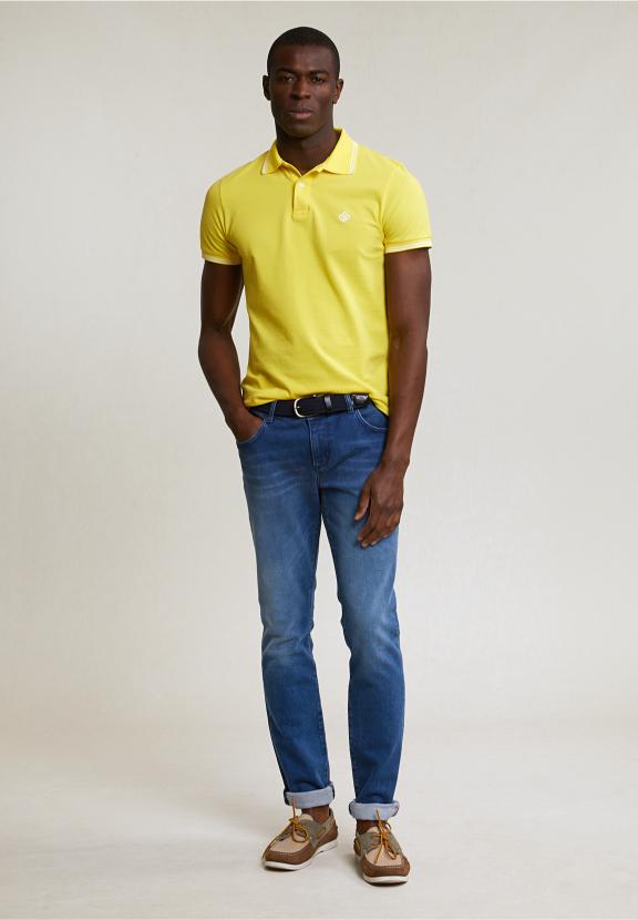 Custom Fit Cotton Polo Lemonade - Jaune