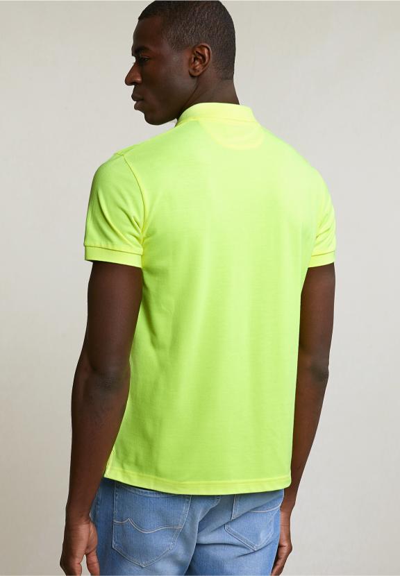 Custom Fit Sporty Polo Neon Yellow - Jaune