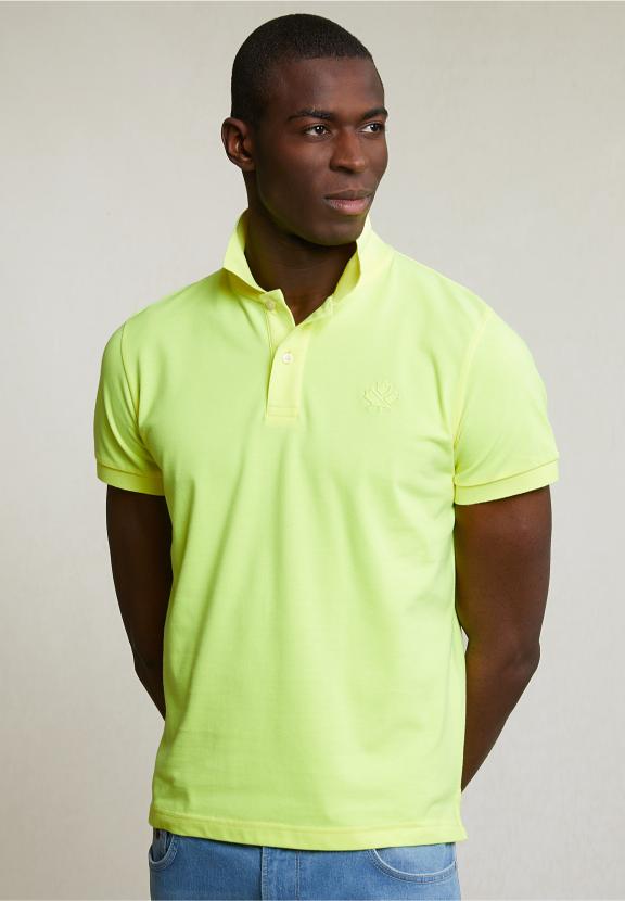 Custom Fit Sporty Polo Neon Yellow - Jaune