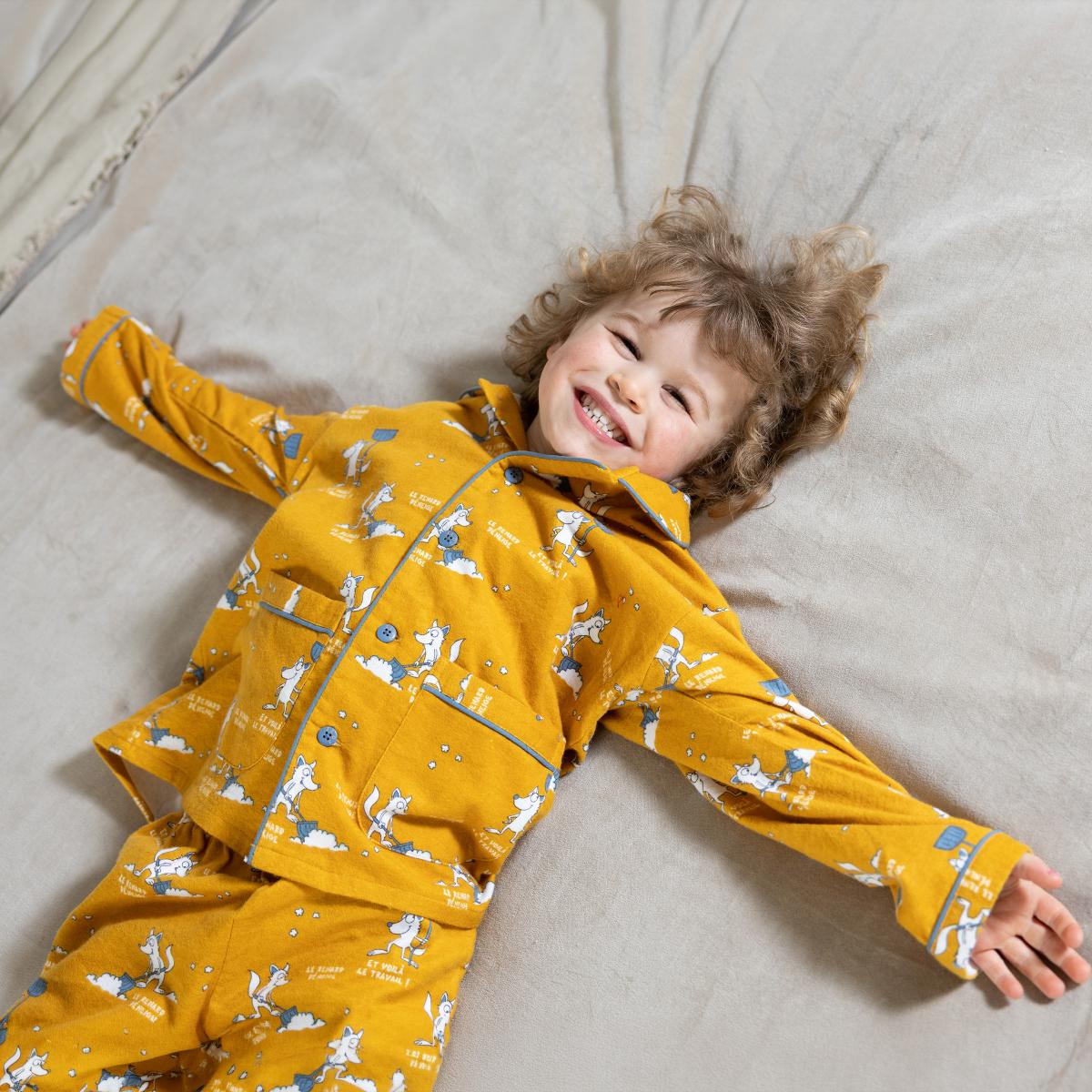 Pyjama flannelle - Kid - Ocre
