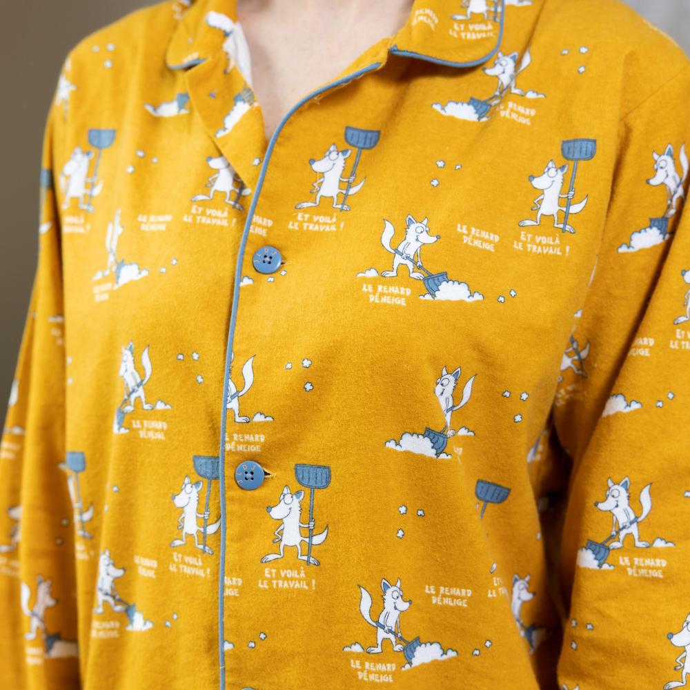 Pyjama flannelle - Femme - Ocre