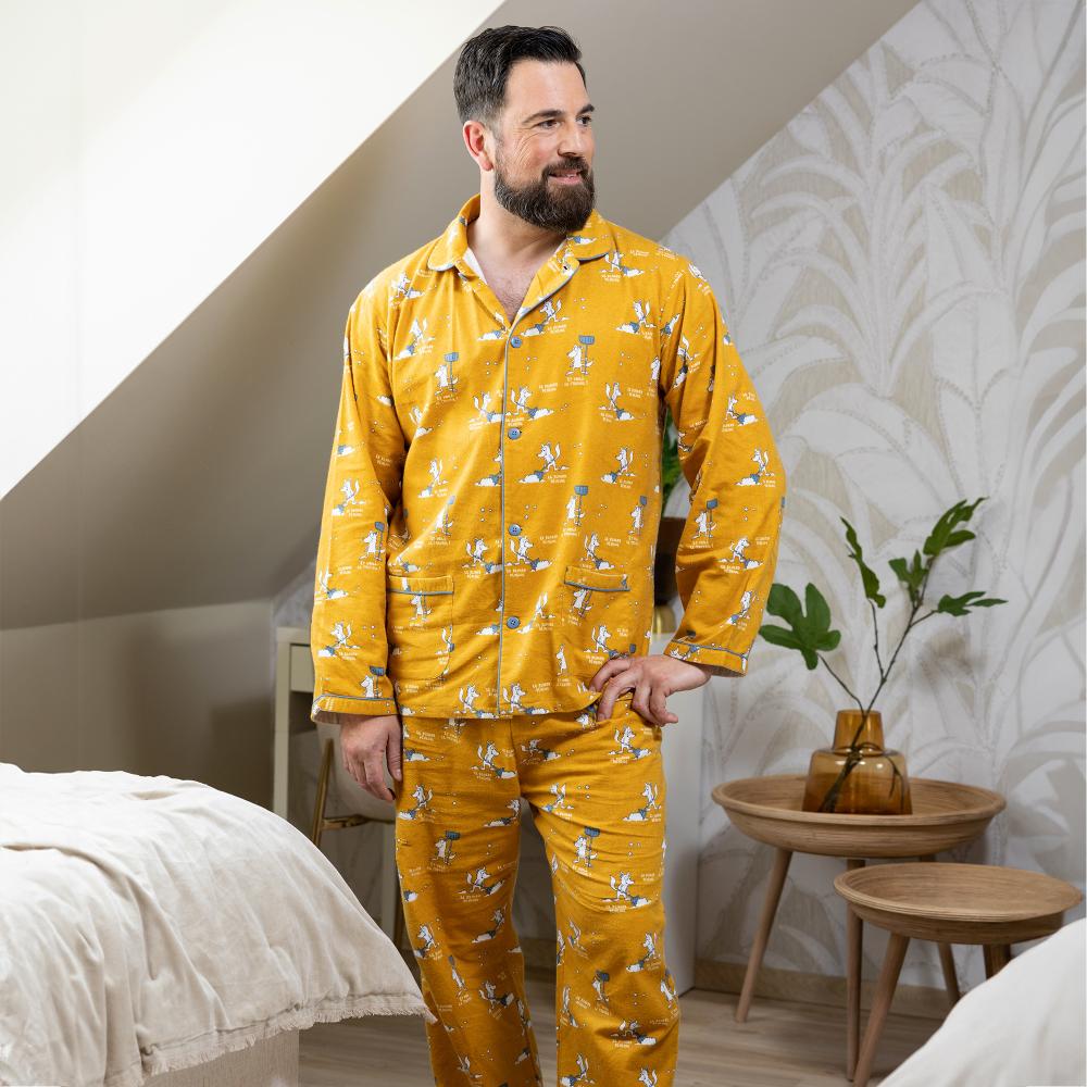 Pyjama flannelle - Homme - Ocre