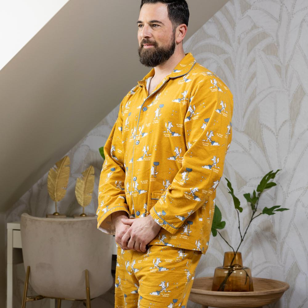 Pyjama flannelle - Homme - Ocre