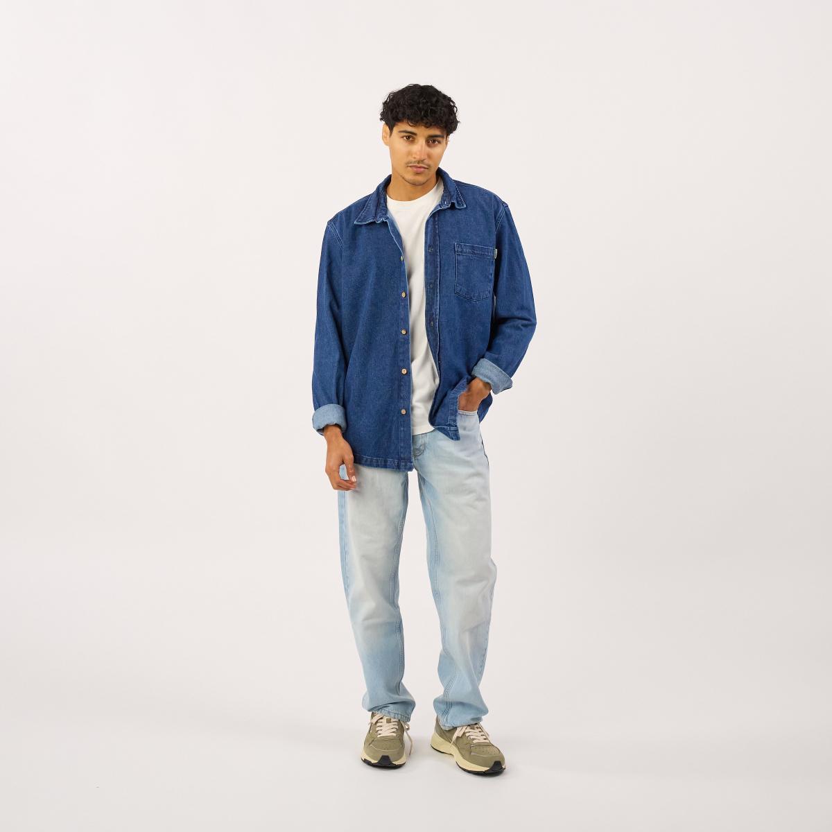 Surchemise en denim - Denim stone - Bleu