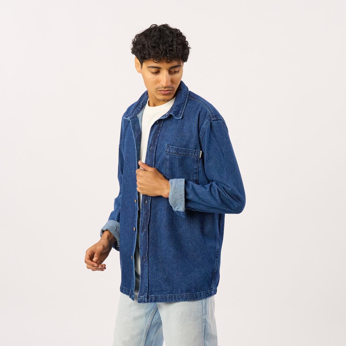 Surchemise en denim - Denim stone - Bleu