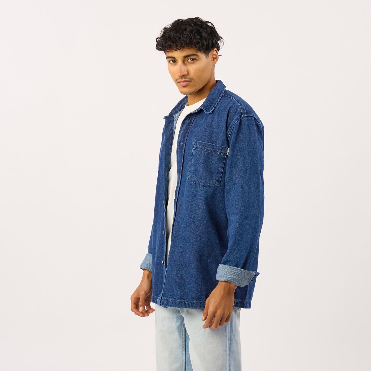 Surchemise en denim - Denim stone - Bleu