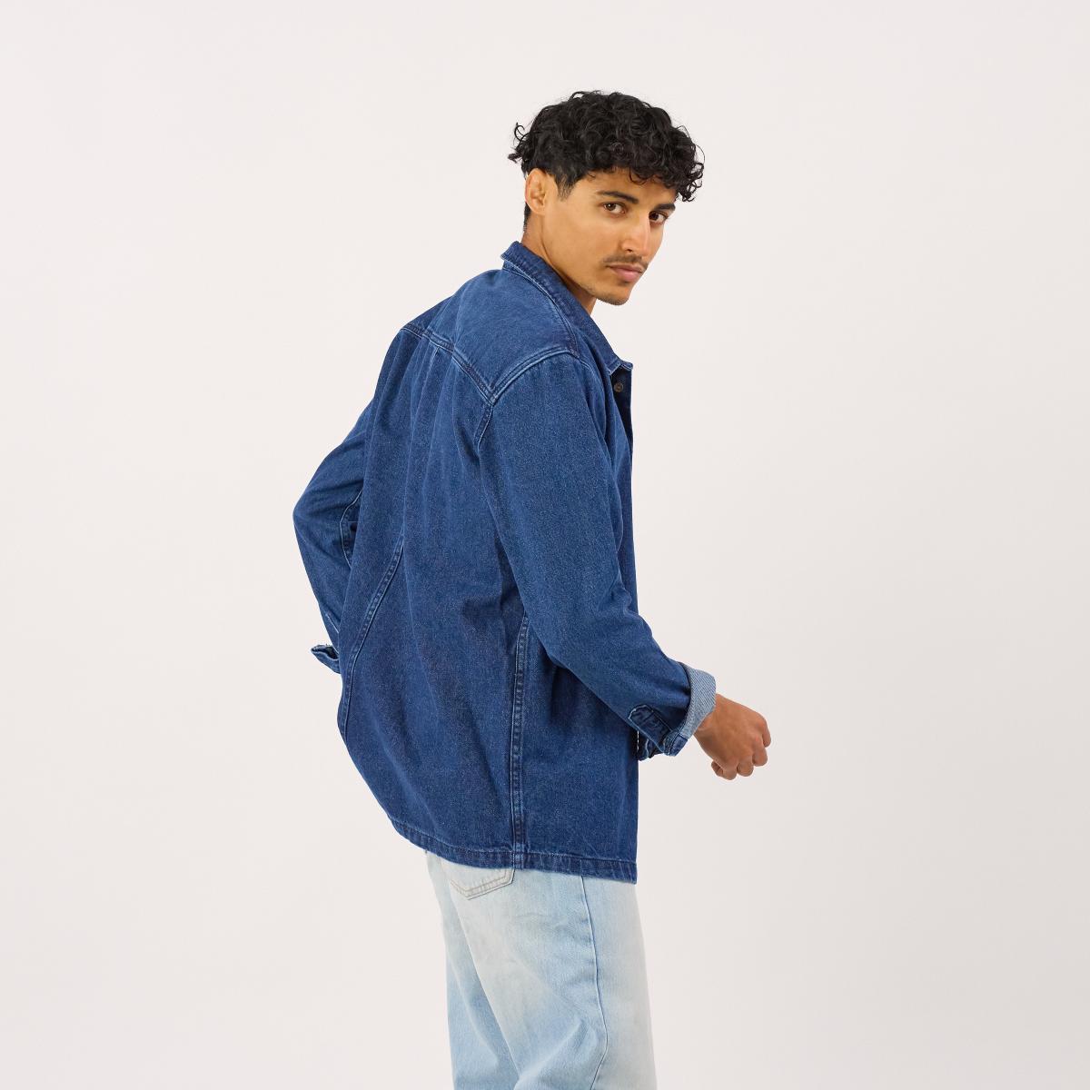 Surchemise en denim - Denim stone - Bleu
