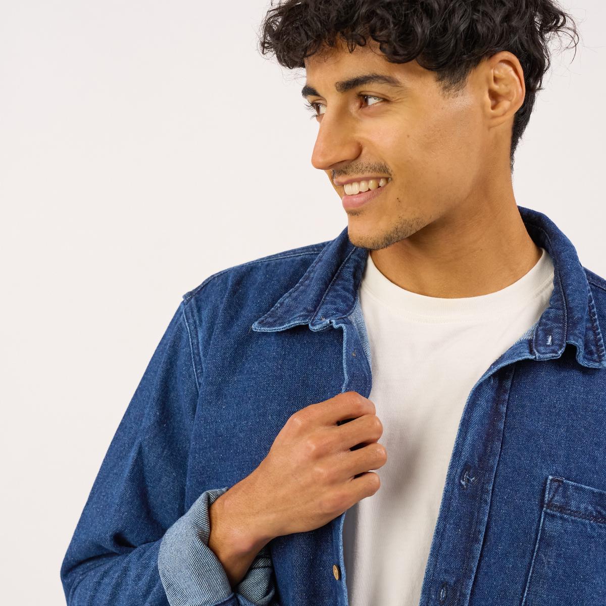 Surchemise en denim - Denim stone - Bleu