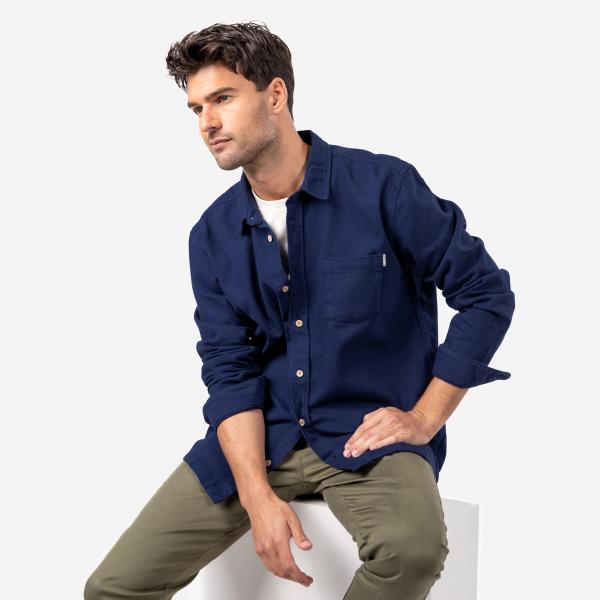 Surchemise en denim - Marine - Bleu