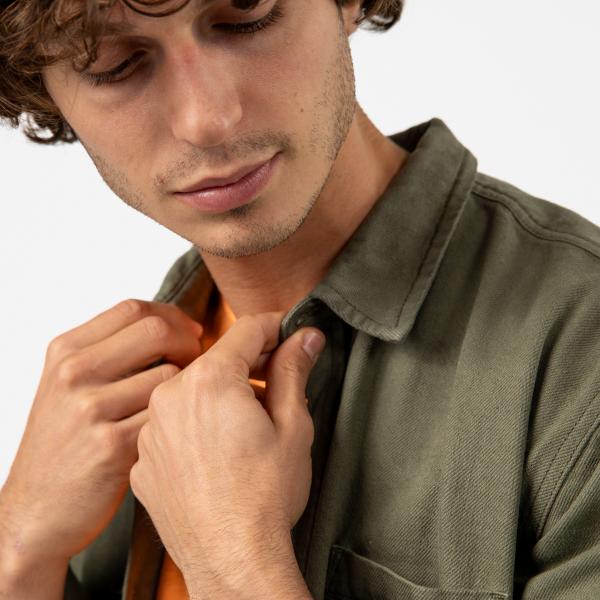 Surchemise en denim - Kaki - Vert