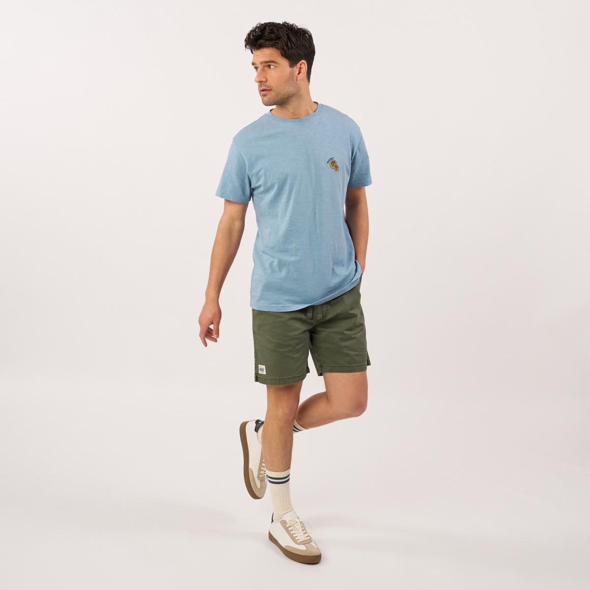 Short en coton - kaki - Vert