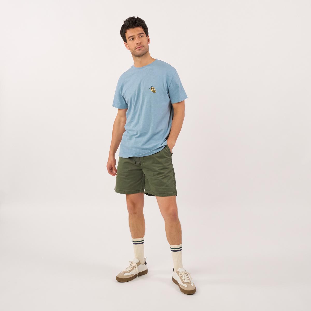 Short en coton - kaki - Vert