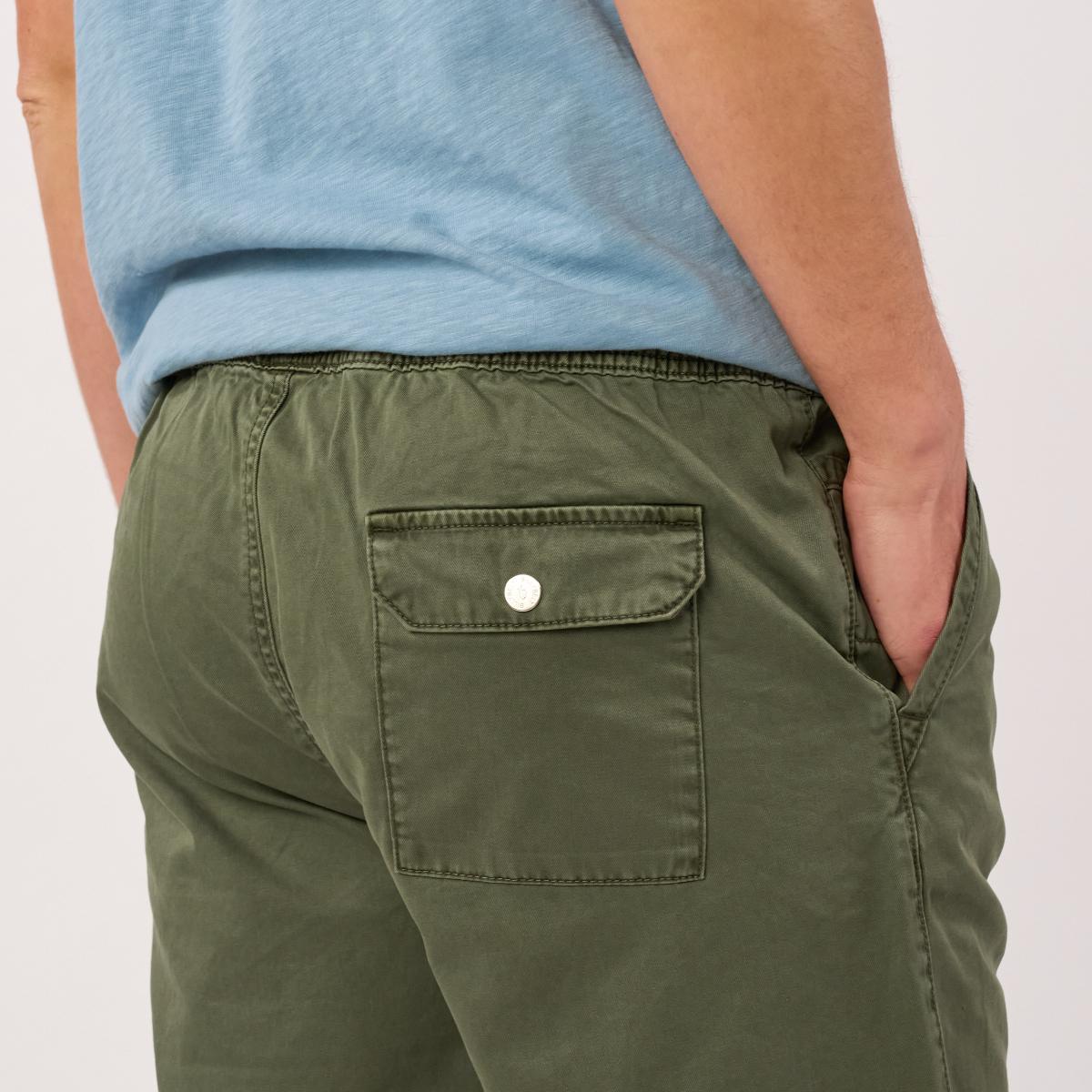 Short en coton - kaki - Vert