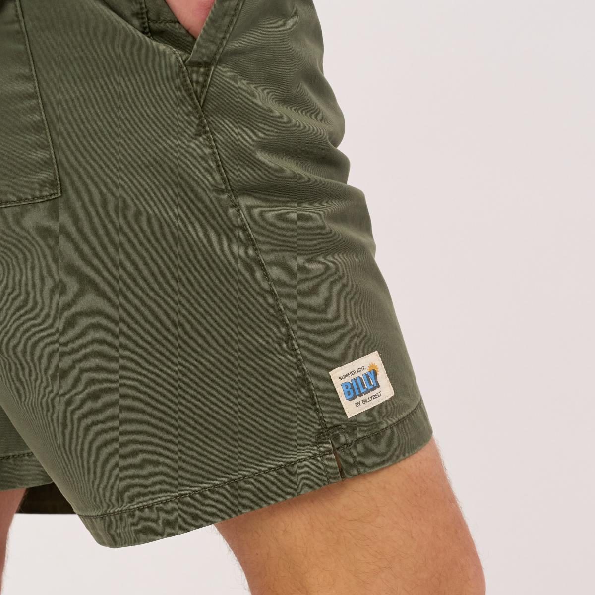 Short en coton - kaki - Vert