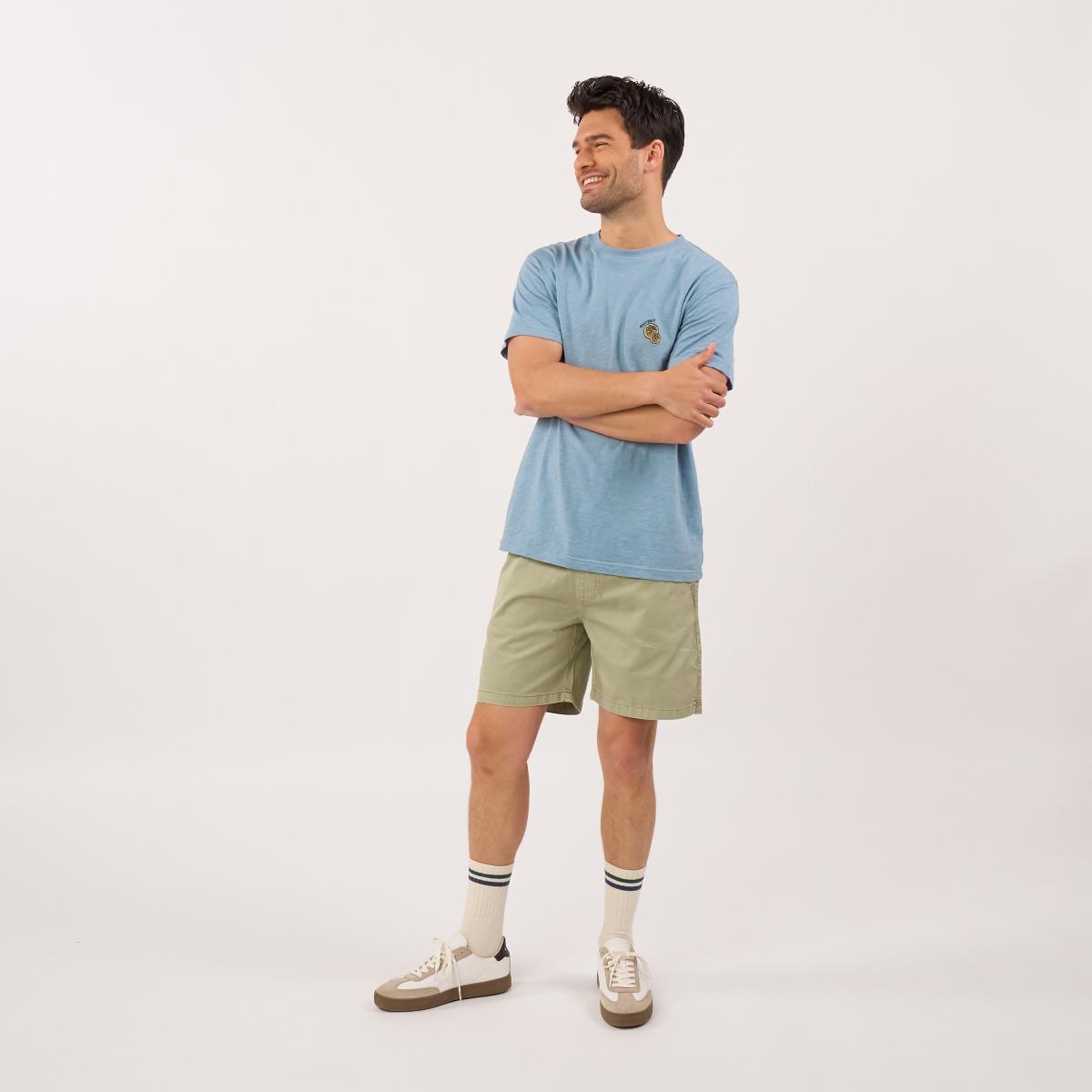 Short en coton - Vert anis