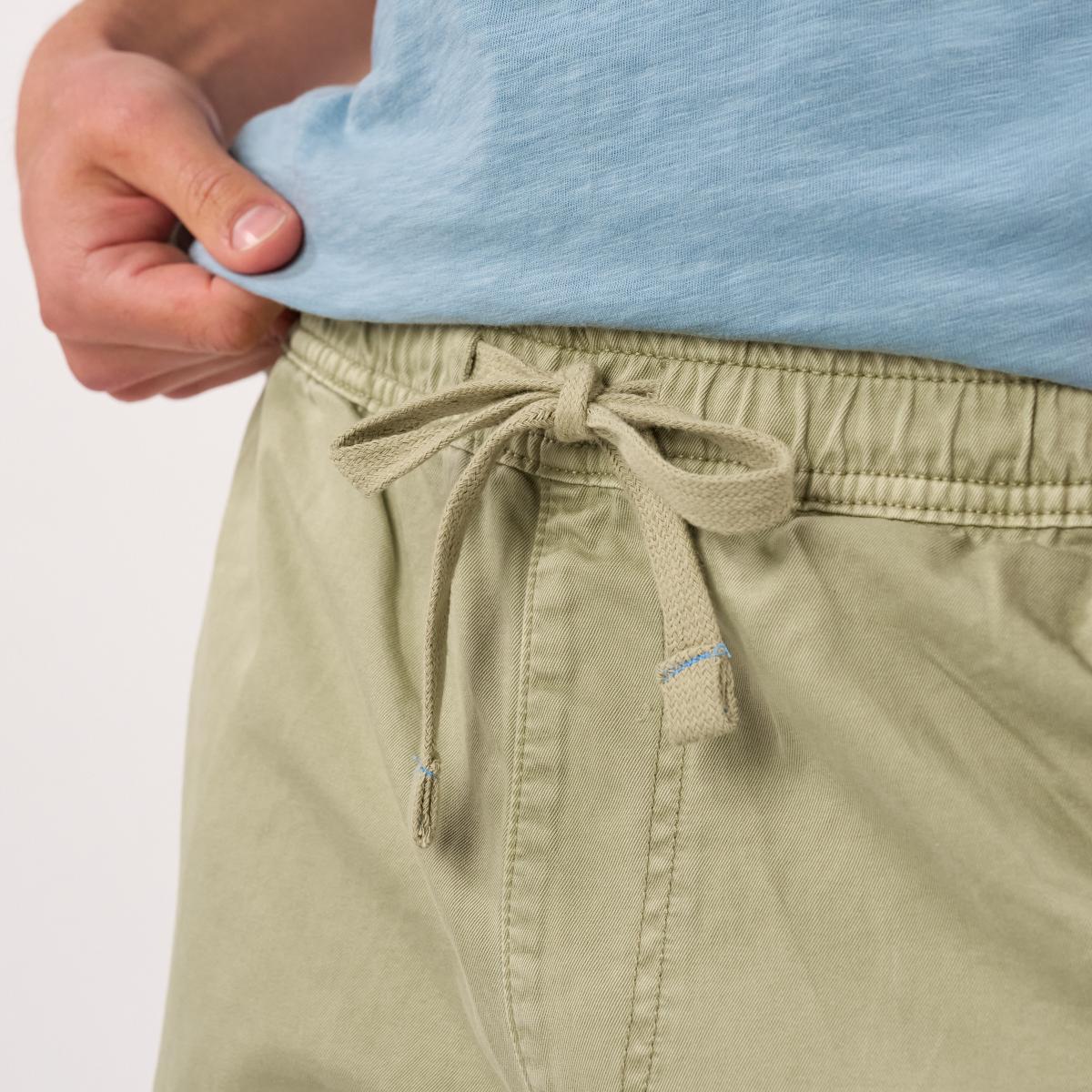 Short en coton - Vert anis