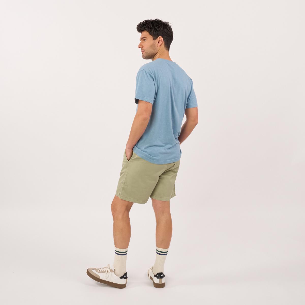 Short en coton - Vert anis