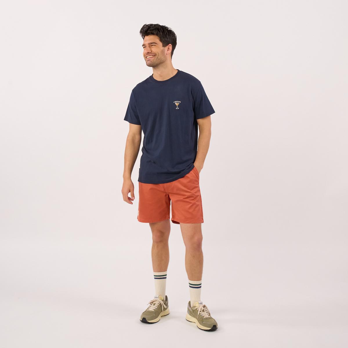 Short en coton - Bleu jean