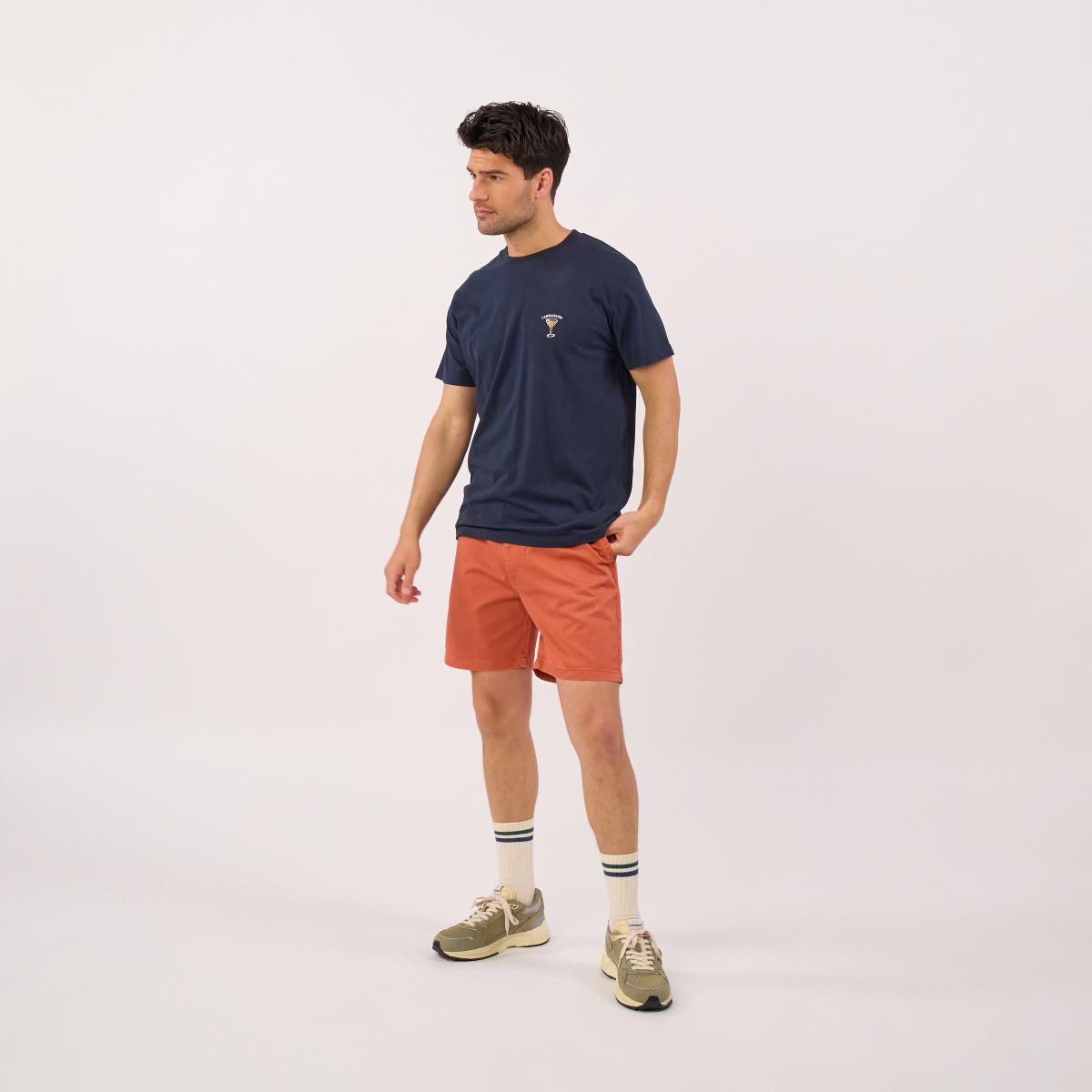 Short en coton - Bleu jean